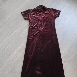 Plum Purple Velvet Dress